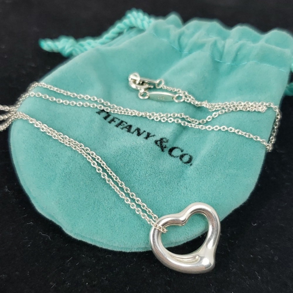 Tiffany & Co Elsa Peretti Open Heart Necklace 16mm